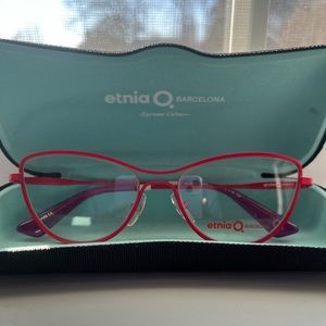 ETNIA BARCELONA KOENJI RED (4RD) cat eye red metal frame glasses